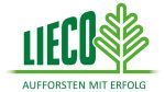 Logo von LIECO mit stilisiertem grünem Baum und dem Slogan Aufforsten mit Erfolg