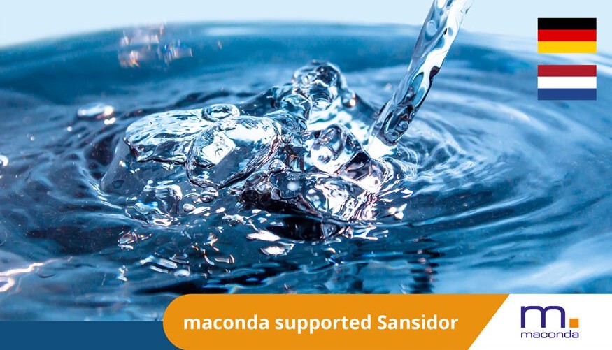 maconda supported Sansidor – jet of water, German and Dutch flags