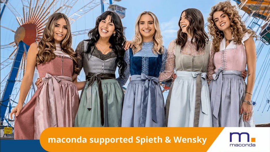 maconda supported Spieth & Wensky – five women in dirndls in front of a Ferris wheel